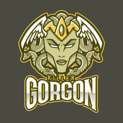 DOTA 2-Inspired Gaming Logo Maker Featuring a Fictional Humanoid Illustration 2499z