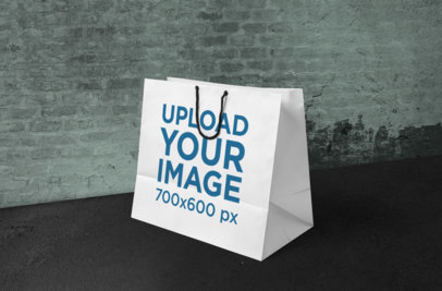 Mockup of a Paper Shopping Bag in a Cool Modern Setting