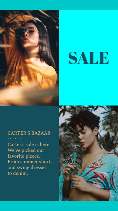 Instagram Story Maker for a Bazaar Sale