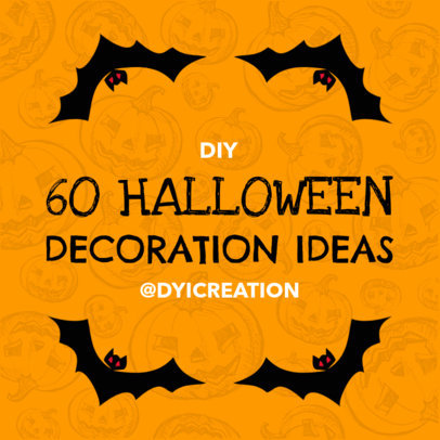 Social Media Post Template for Halloween