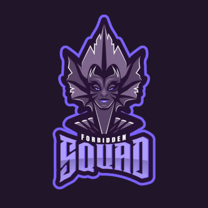 Logo Template with a Female Warrior Inspired in DOTA 2