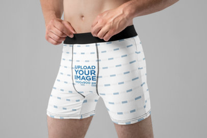 Mockup of a Man With Boxers in the Studio 29204
