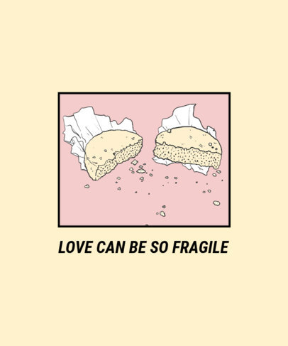 Valentine's Day T-Shirt Design Template with Colorful Pop Art Clip Art 