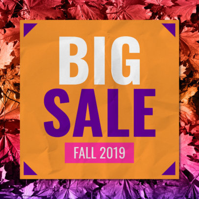 Online Banner Maker for a Big Fall Sale