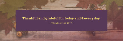 Twitter Header Maker for Thanksgiving with Pine Cones and Leaves in the Background 1094i-1769