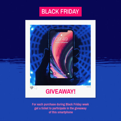 Cool Instagram Post Template for a Black Friday Giveaway