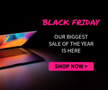 Black Friday Facebook Post Maker Featuring a Macbook Pro
