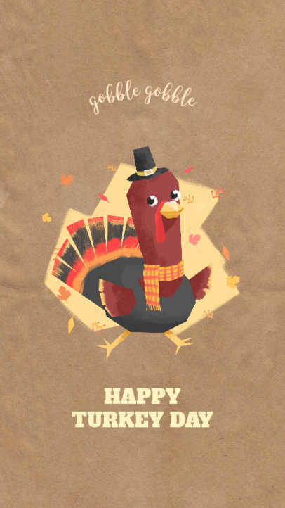 Thanksgiving Instagram Story Maker with an Illustrated Turkey