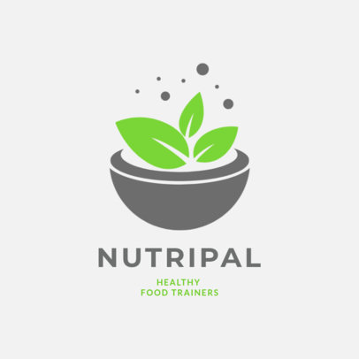 Nutritionist Logo Maker Featuring a Plant Pot Graphic