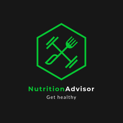 Nutritionist Advisor Logo Maker Featuring a Balanced and Healthy Icon