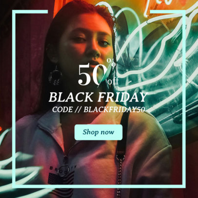 Stylish Online Banner Maker for a Black Friday Discount
