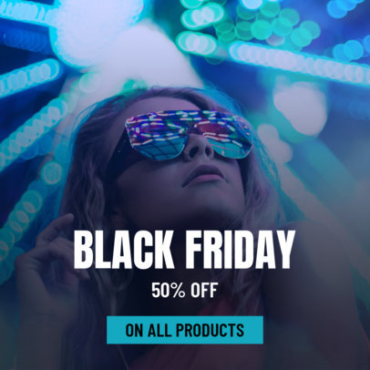 Black Friday Sale Banner Maker Featuring a Trendy Woman