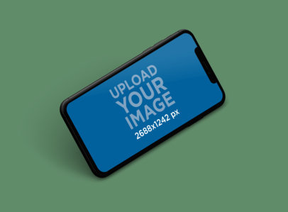 iPhone 11 Pro Max Mockup Featuring a Customizable Background 