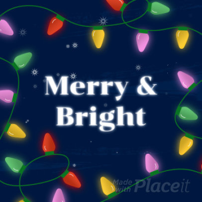 Instagram Post Video Maker with Animated Christmas Lights
