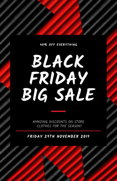 Flyer Template for a Black Friday Big Discount