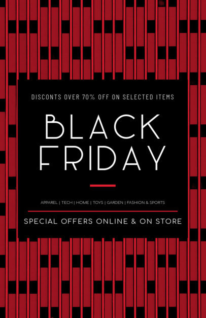 Flyer Template Promoting Black Friday Major Discounts