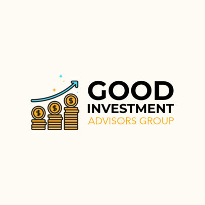 Logo Maker for an Investment Advisors Company Featuring Coins Clipart