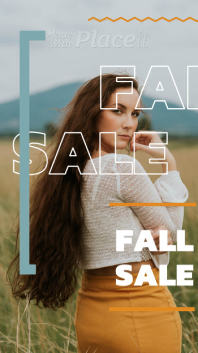 Instagram Story Video Maker for a Fall Sale 