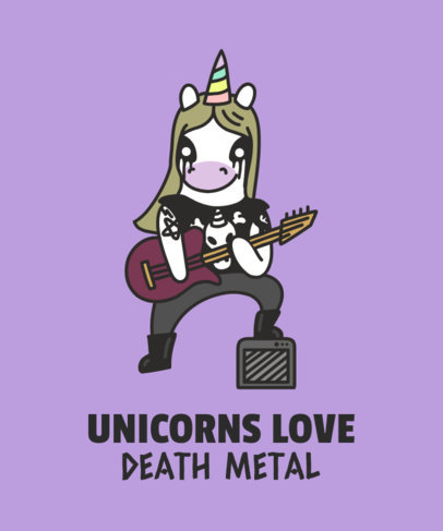 Unicorn T-Shirt Maker for a Metalhead 1817f