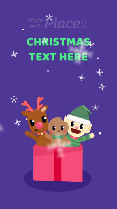 Instagram Story Video Maker with Christmas Puppets 