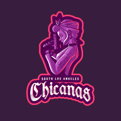 GTA-Inspired Logo Maker with a Chicana Character