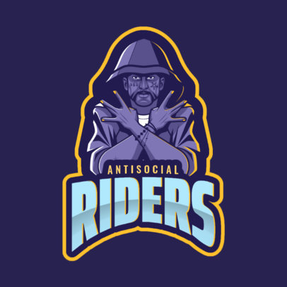 Logo Template Featuring a Gang Member Inspired in GTA