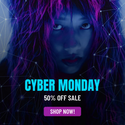 Cool Online Banner Maker For Cyber Monday Sale Discount