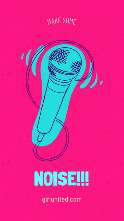 Musician Instagram Story Template Featuring a Microphone Graphic 1773a