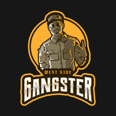 GTA-Inspired Gaming Logo Maker Featuring a West Coast Gangster Character