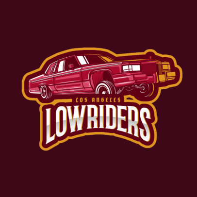 Gaming Logo Maker Inspired in Grand Theft Auto with a Lowrider Muscle Car