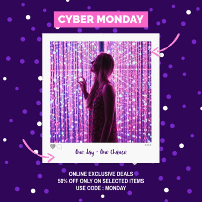 Instagram Post Maker for a Special Cyber Monday Sale