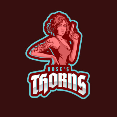 Gaming Logo Maker Featuring a GTA-Inspired Woman