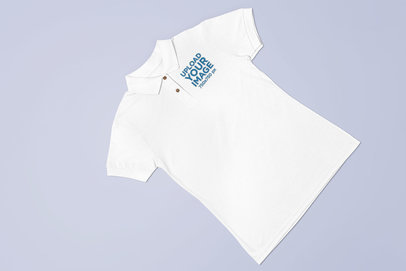 Polo Shirt Mockup over a Flat Surface 