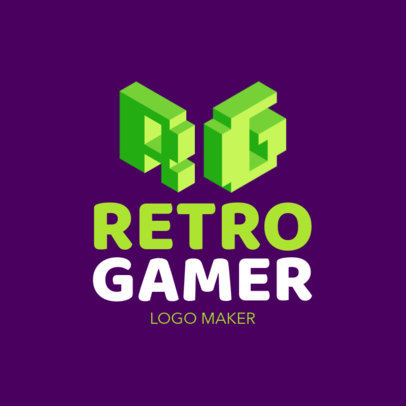 Pixel-Art Monogram Logo for Gamers