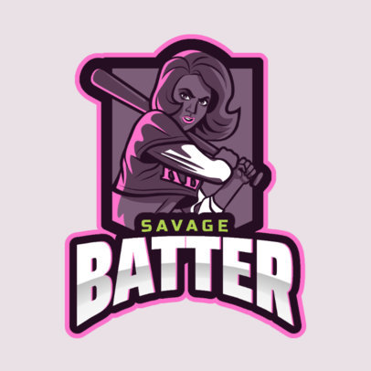 GTA-Inspired Logo Generator  Featuring a Female Batter