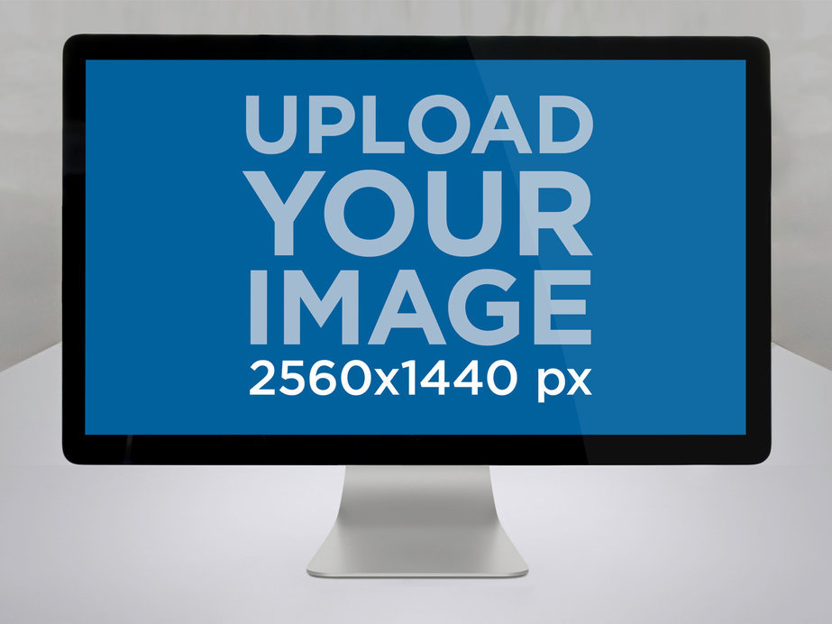 Mockup of an iMac Placed on a Minimal Setting