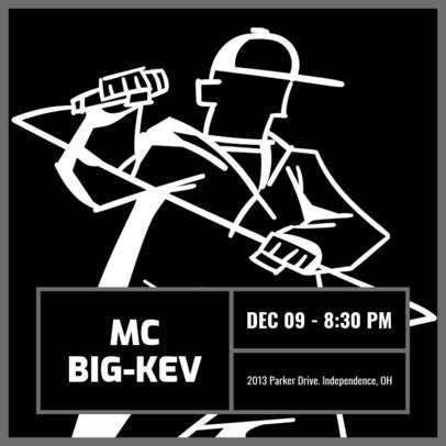 Instagram Post Maker with a Doodle of a Man Singing