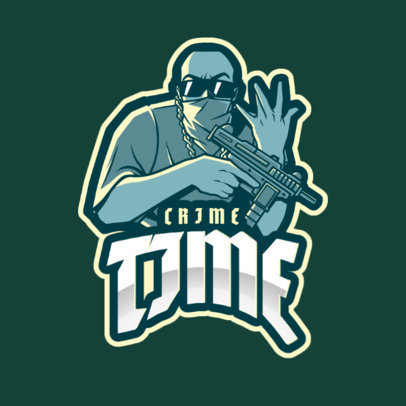 Gaming Logo Maker Featuring a Street Gangster Clipart Inspired by GTA