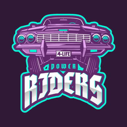 GTA-Inspired Gaming Logo Generator Featuring a Lowrider Clipart