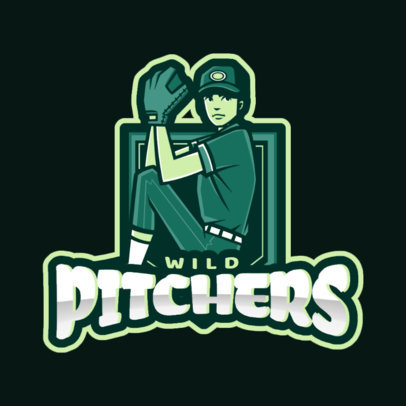 Logo Generator with a Female Pitcher 