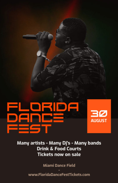 Modern Flyer Template for a Dance Fest
