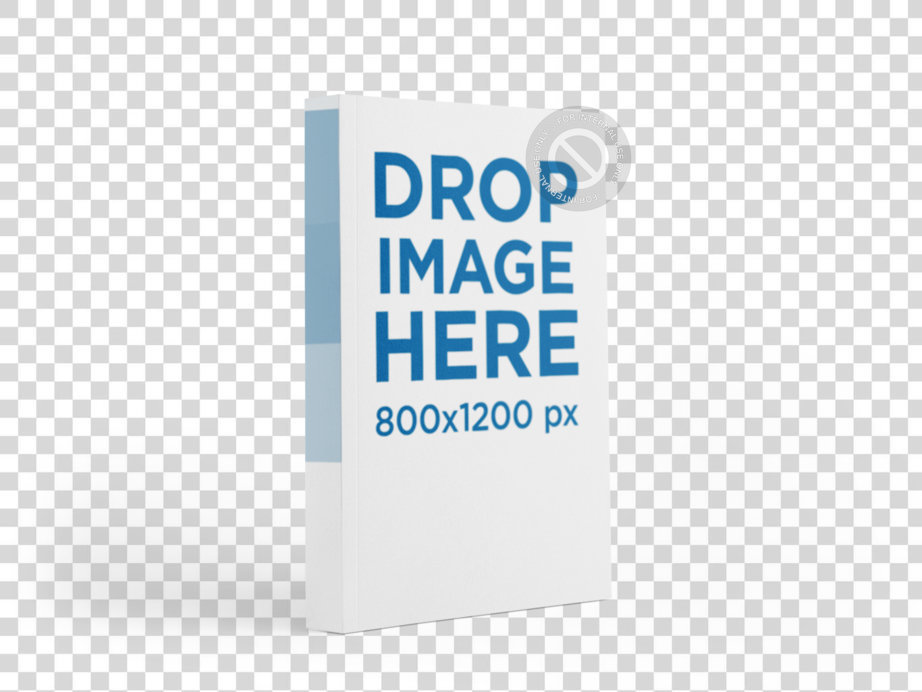 Ebook Mockup Standing Over a Solid Backdrop