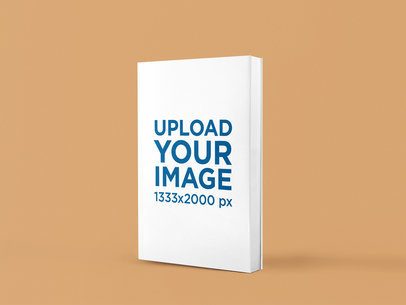 Ebook Mockup in an Angled Position Over a Flat Backdrop a9915