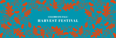 Facebook Cover Template with Leaves in the Background