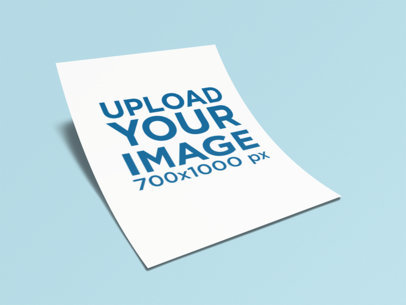 Letterhead Mockup of a Paper Foil Lying on a Plain Color Surface 347-el1