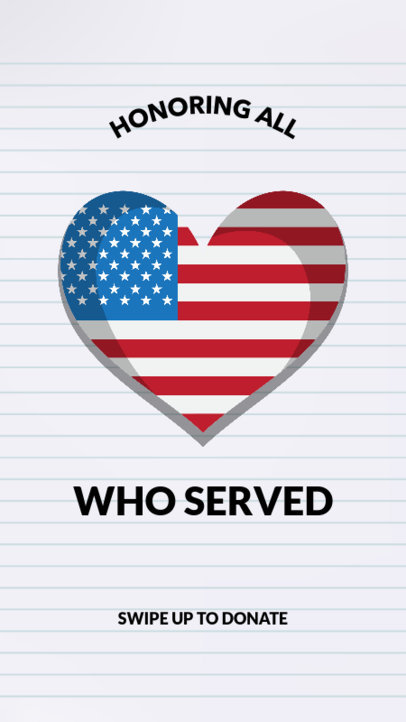 Instagram Story Template Honoring Veterans 1044o-1800