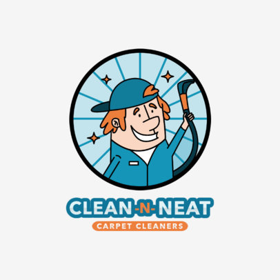 Cartoonish Logo Maker for a Carpet Cleaning Company