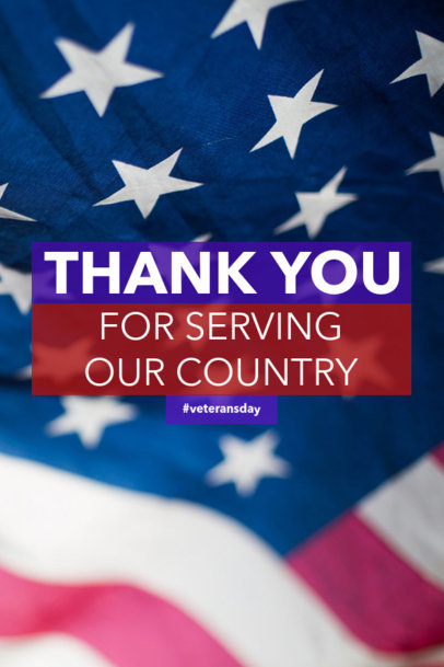 Pinterest Pin Design Template for Veterans Day