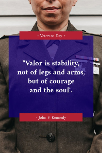 Pinterest Pin Maker with a Veterans Day Quote 659l-1804
