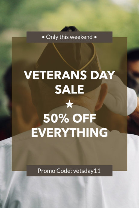 Pinterest Pin Maker for a Veterans Day Sale